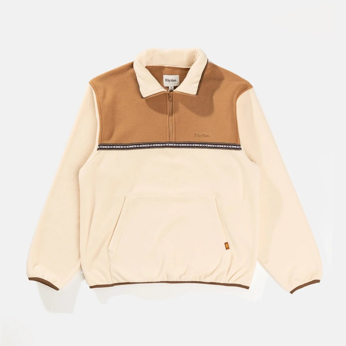 Rhythm Alder 1/2 Zip Pullover - Latte