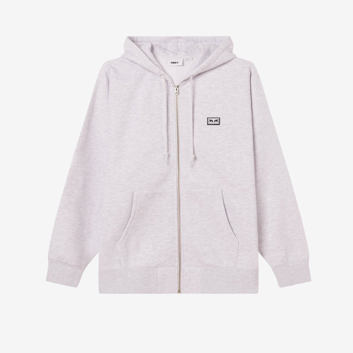 Obey Established Works Eye Zip Hood - Ash Grey