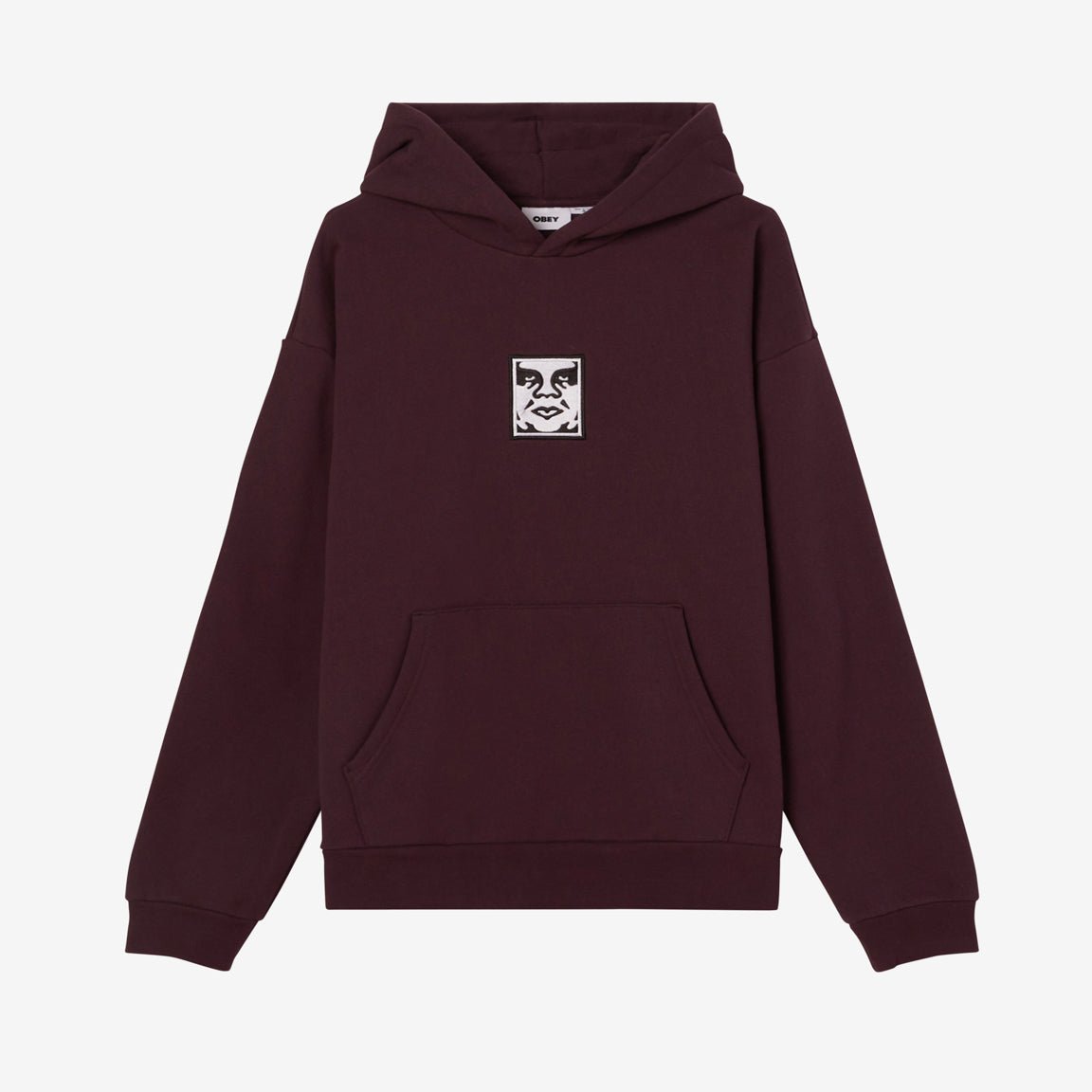 Obey Icon Extra Heavy Hood - Plum Perfect