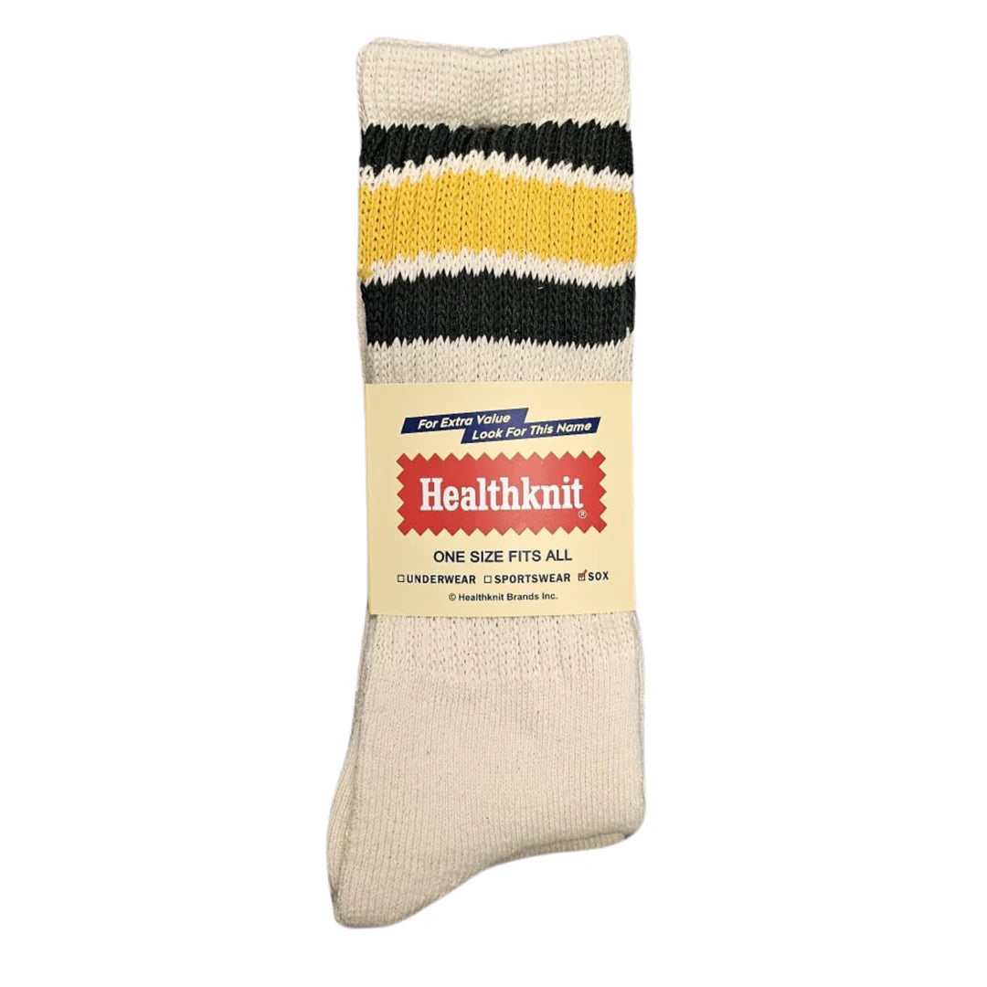 Healthknit 3 Pack Socks - Off White / Multi