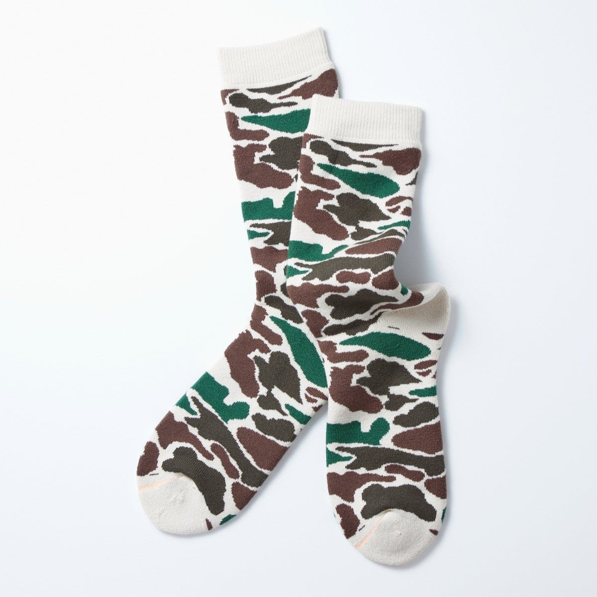 RoToTo Pile Camo Sock - Ivory