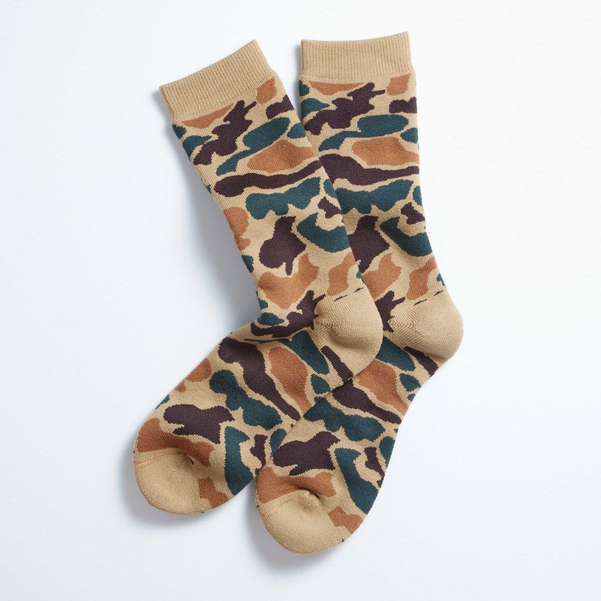 RoToTo Pile Camo Sock - Khaki