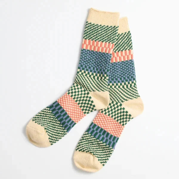 RoToTo Check & Step Sock - Green