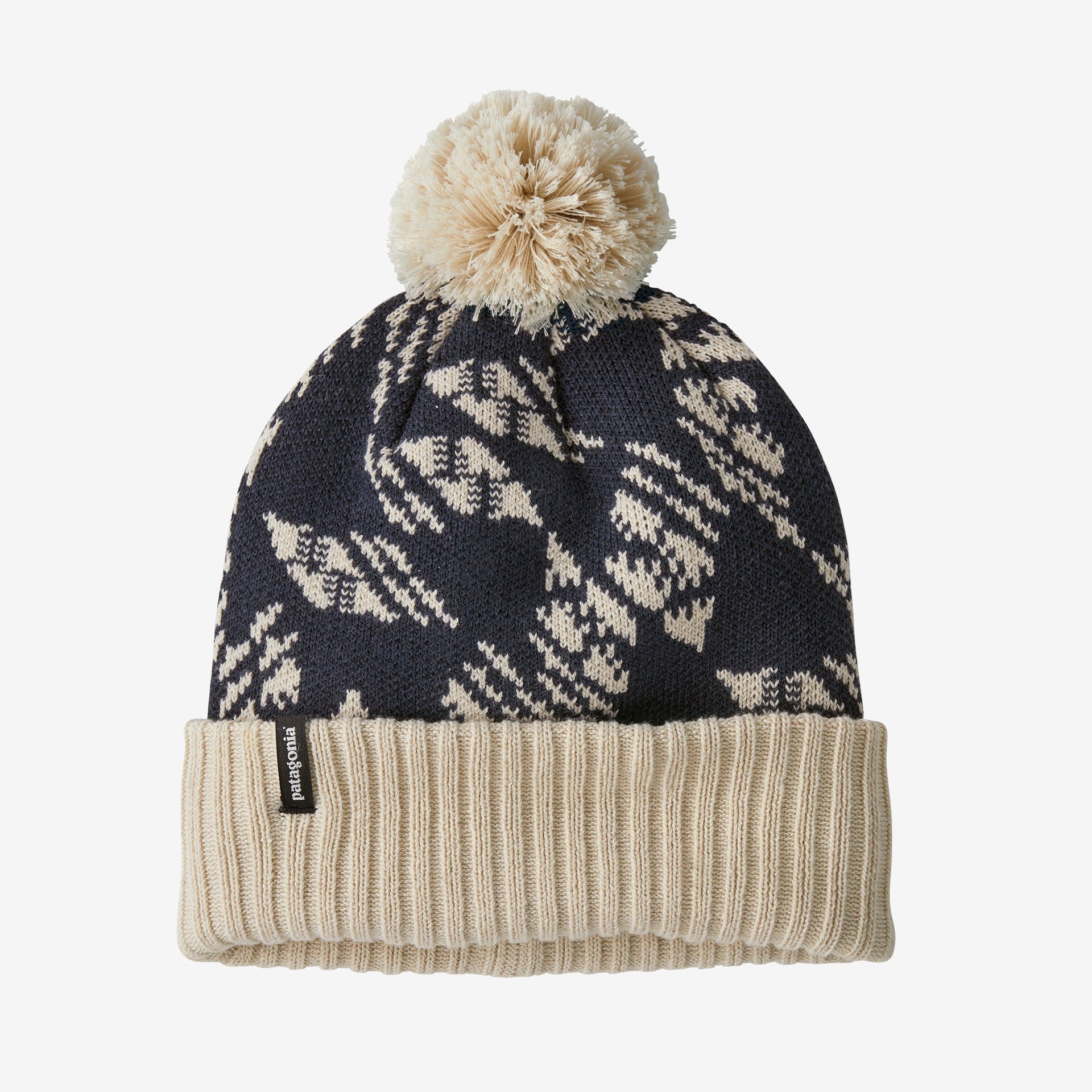 Patagonia Powder Town Beanie - Synched Flight / Smolder Blue