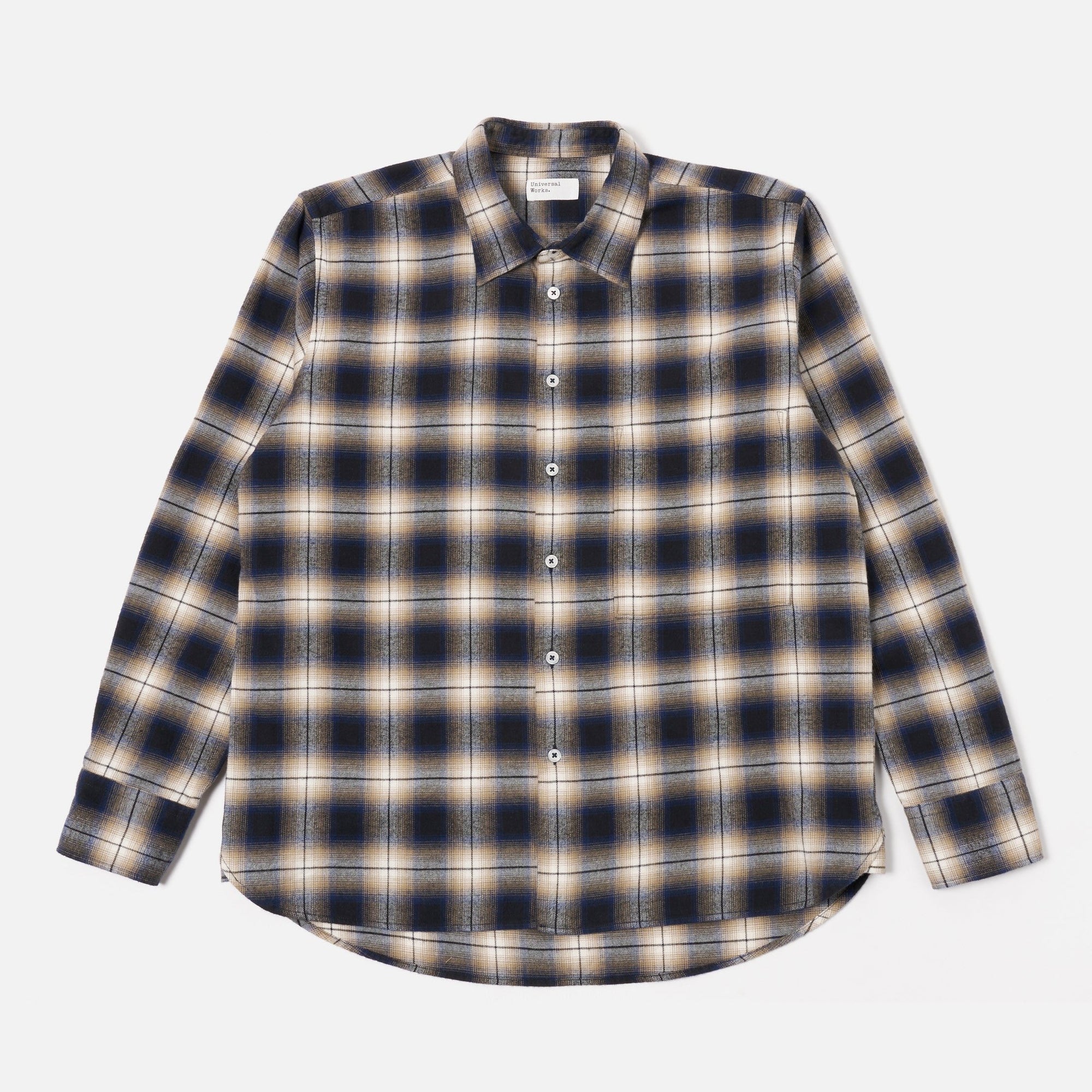 Universal Works Square Pocket Shirt - Navy