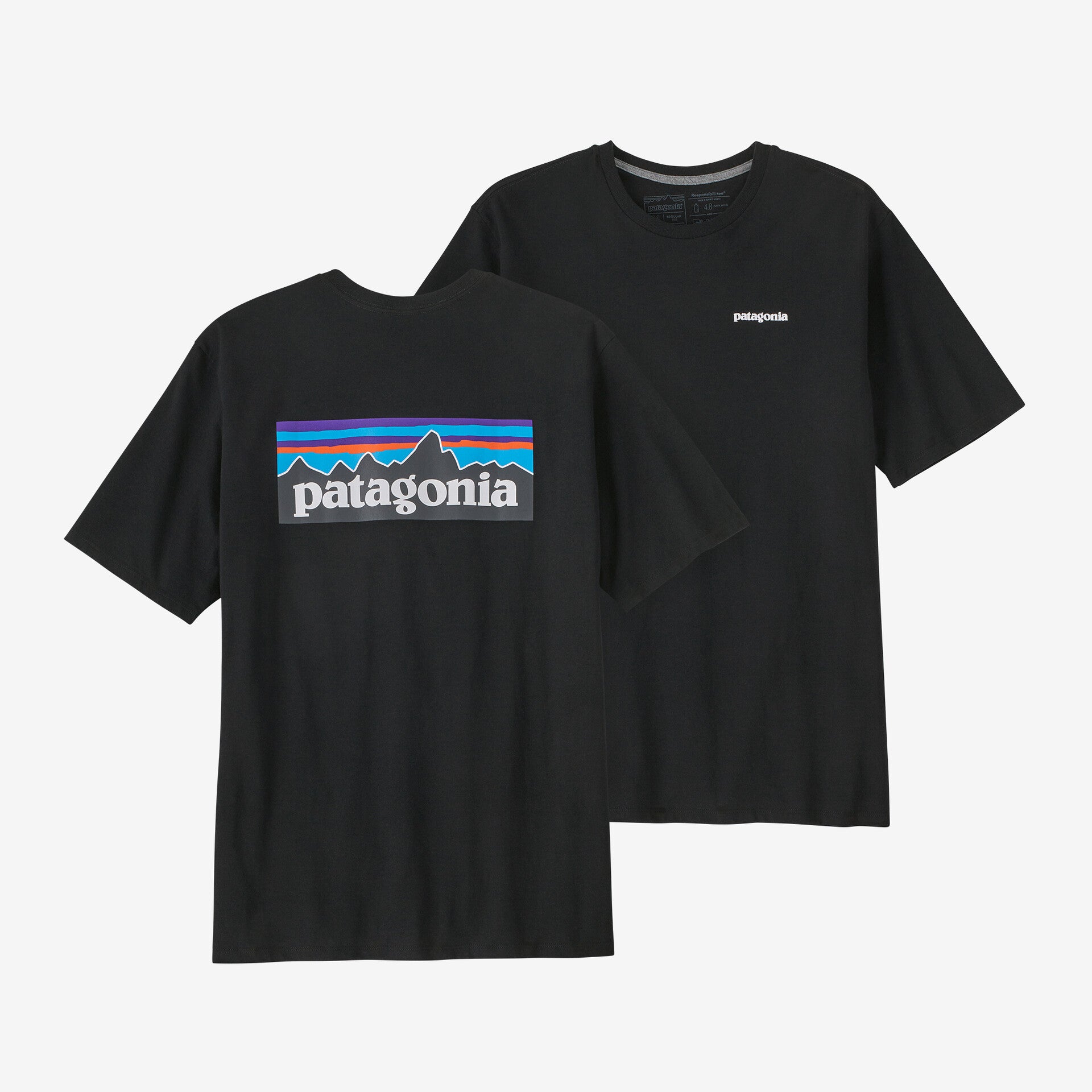 Patagonia P-6 Logo T-Shirt - Black