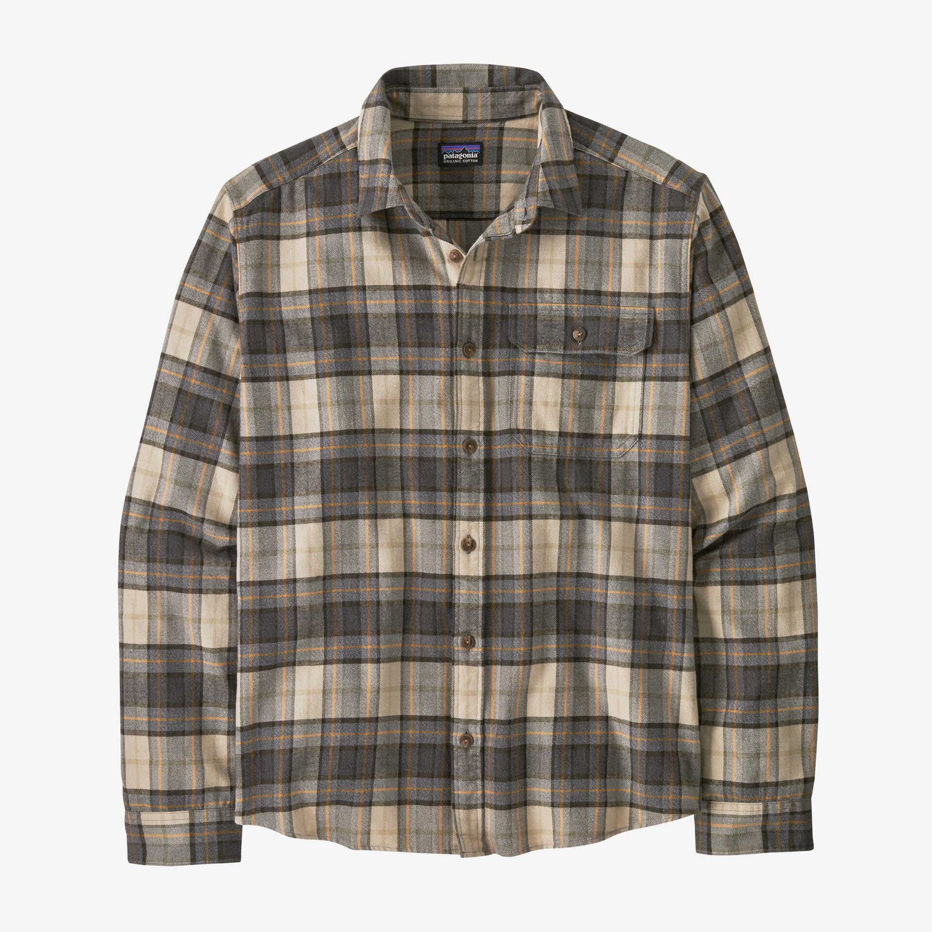 Patagonia LW Fjord Flannel - Spotter / Forge Grey