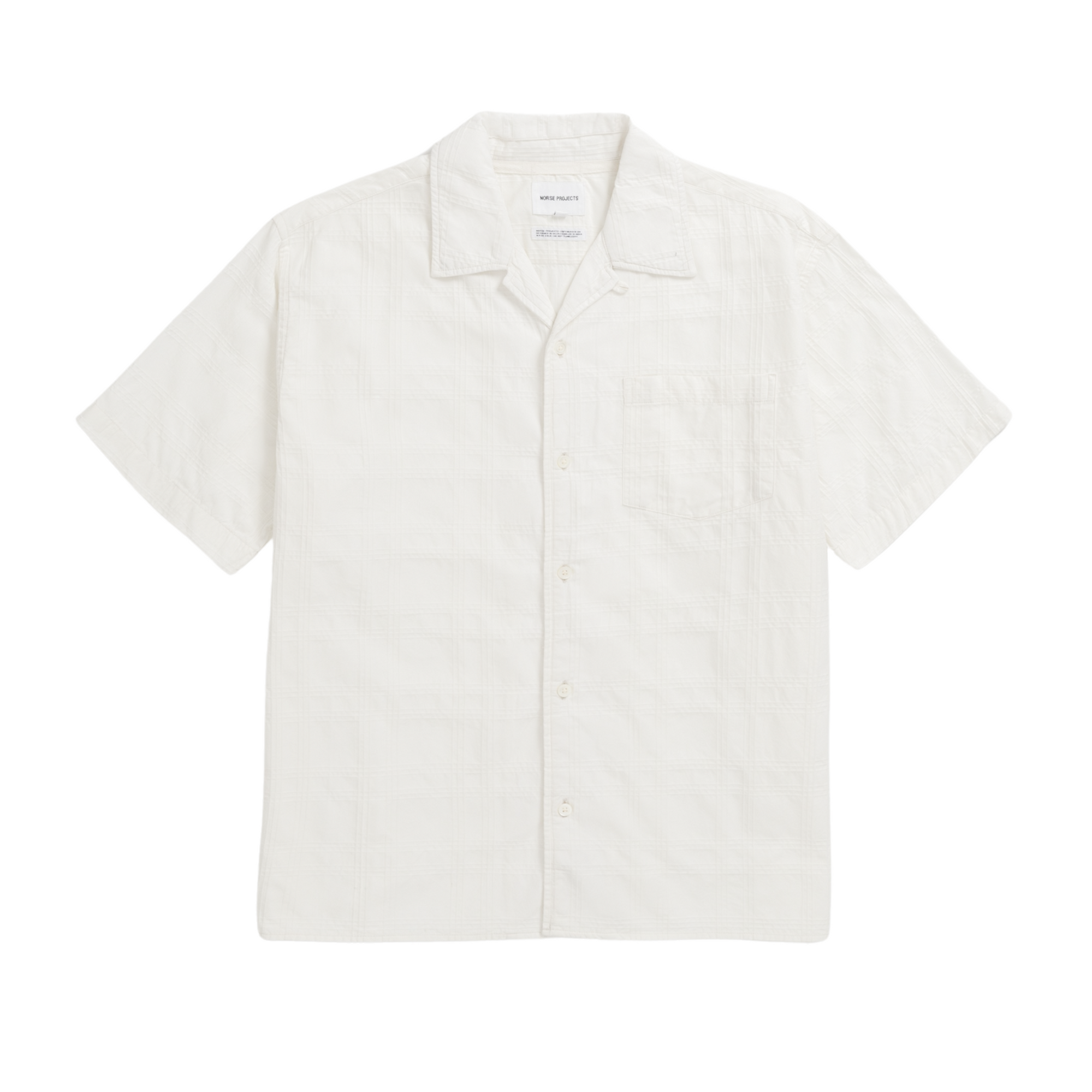 Norse Projects Carsten Dobby Check Shirt - Ecru