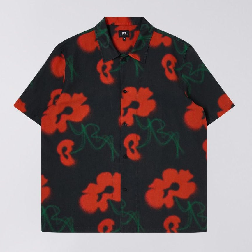 Edwin Garden Society Shirt - Red / Black