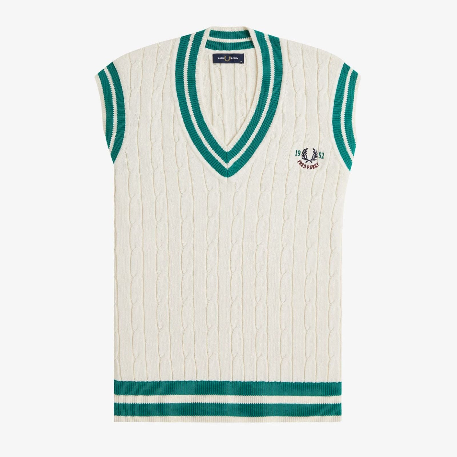 Fred Perry Cable Tennis Tank - Ecru