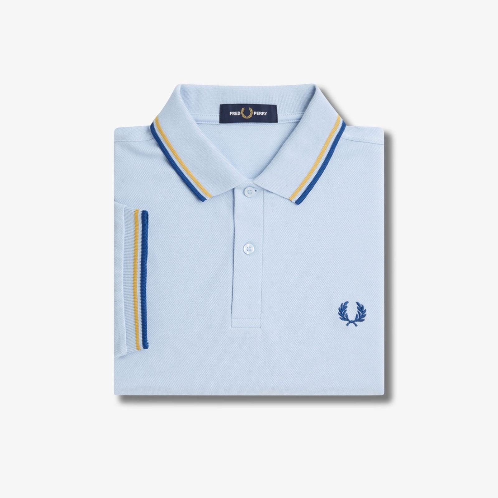 Fred Perry M3600 Polo - Light Smoke / Yellow