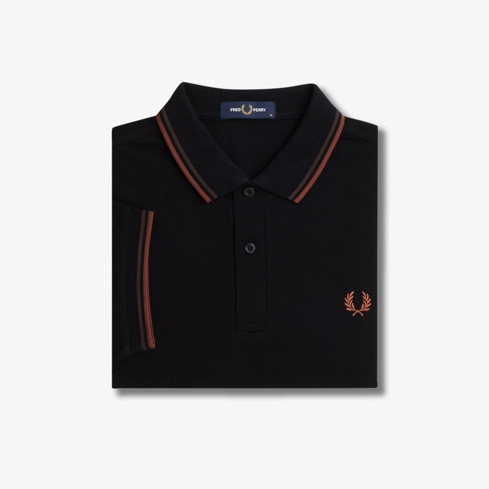 Fred Perry M3600 Polo - Black / Brick