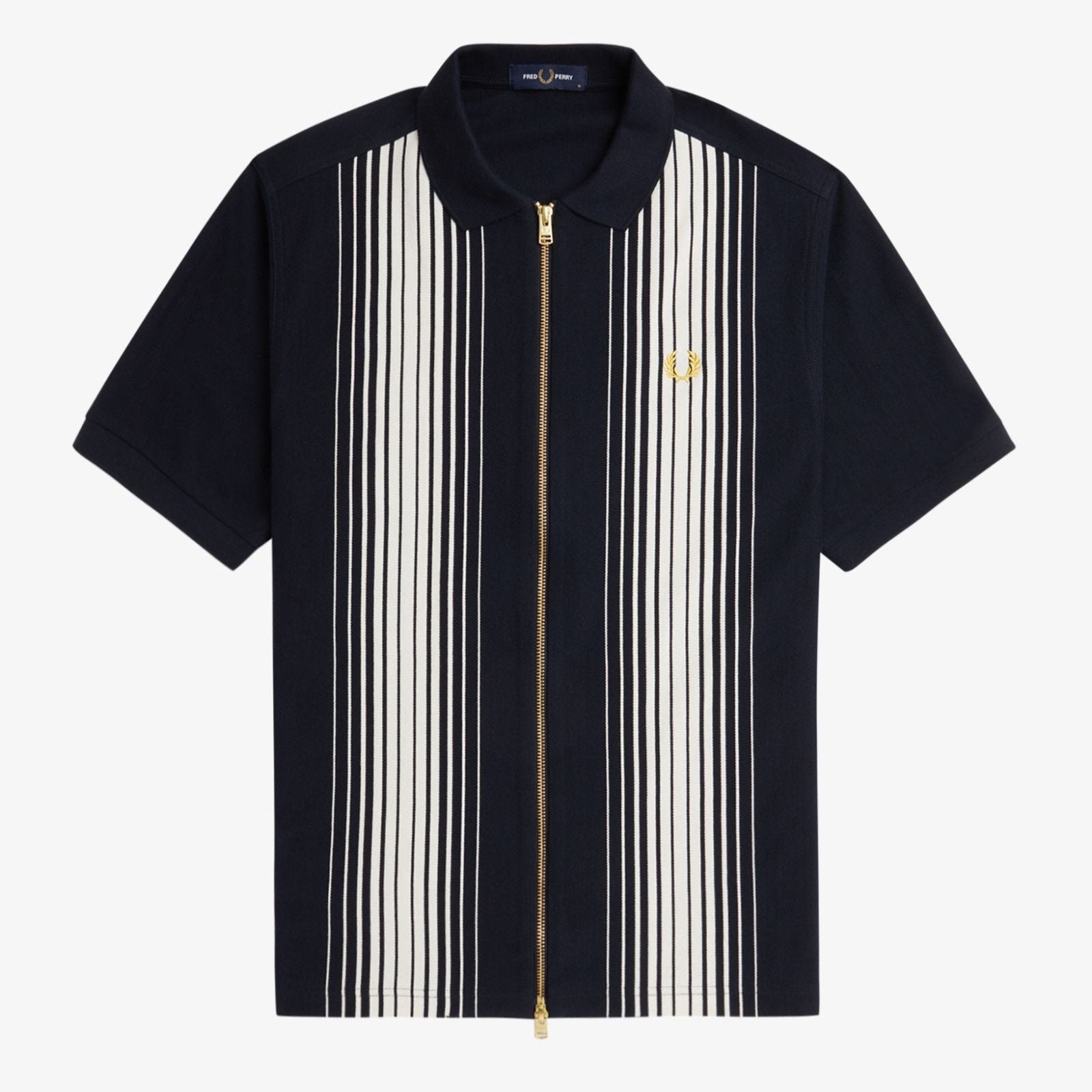 Fred Perry Stripe Through Polo - Navy