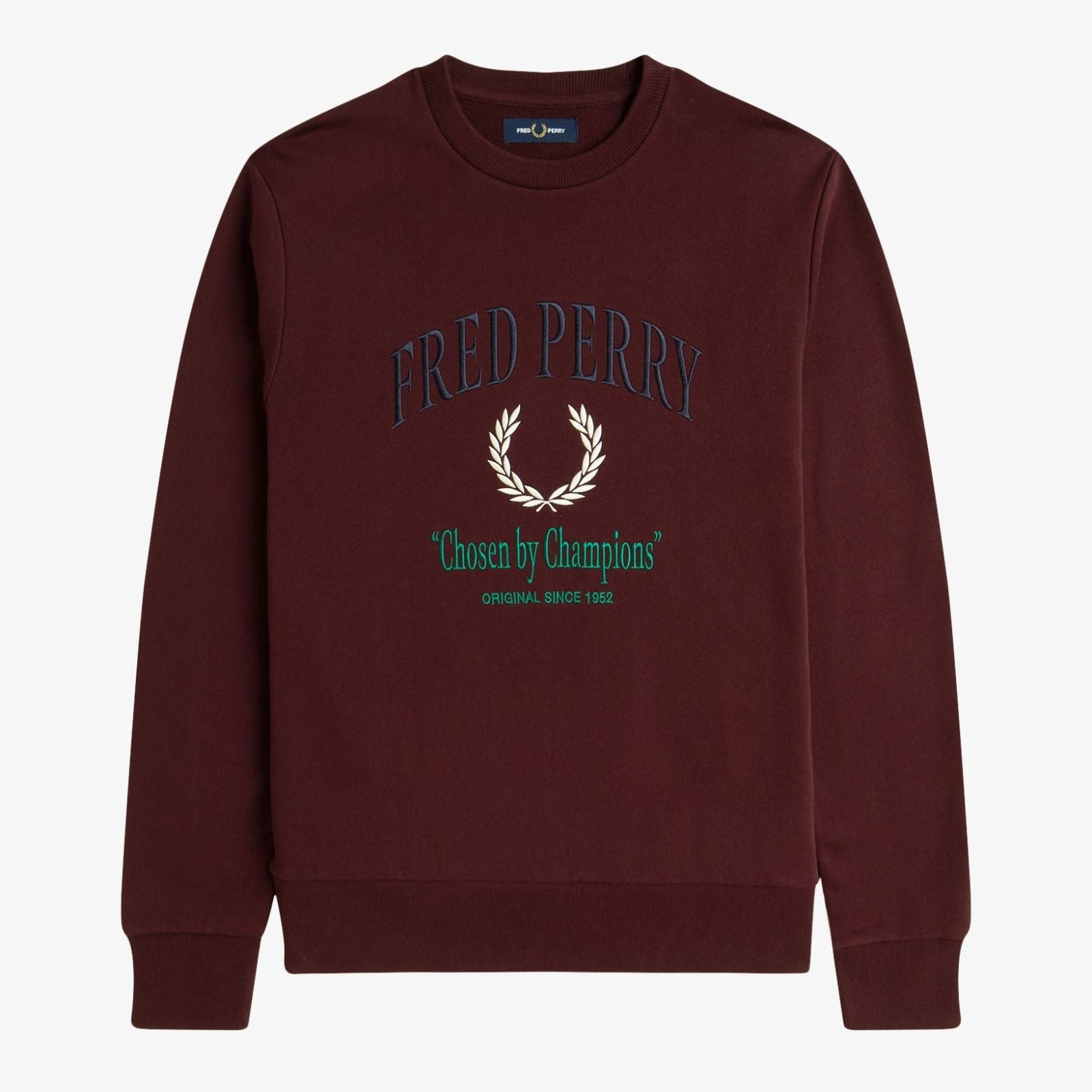 Fred Perry Emb. Champion Sweater - Oxblood