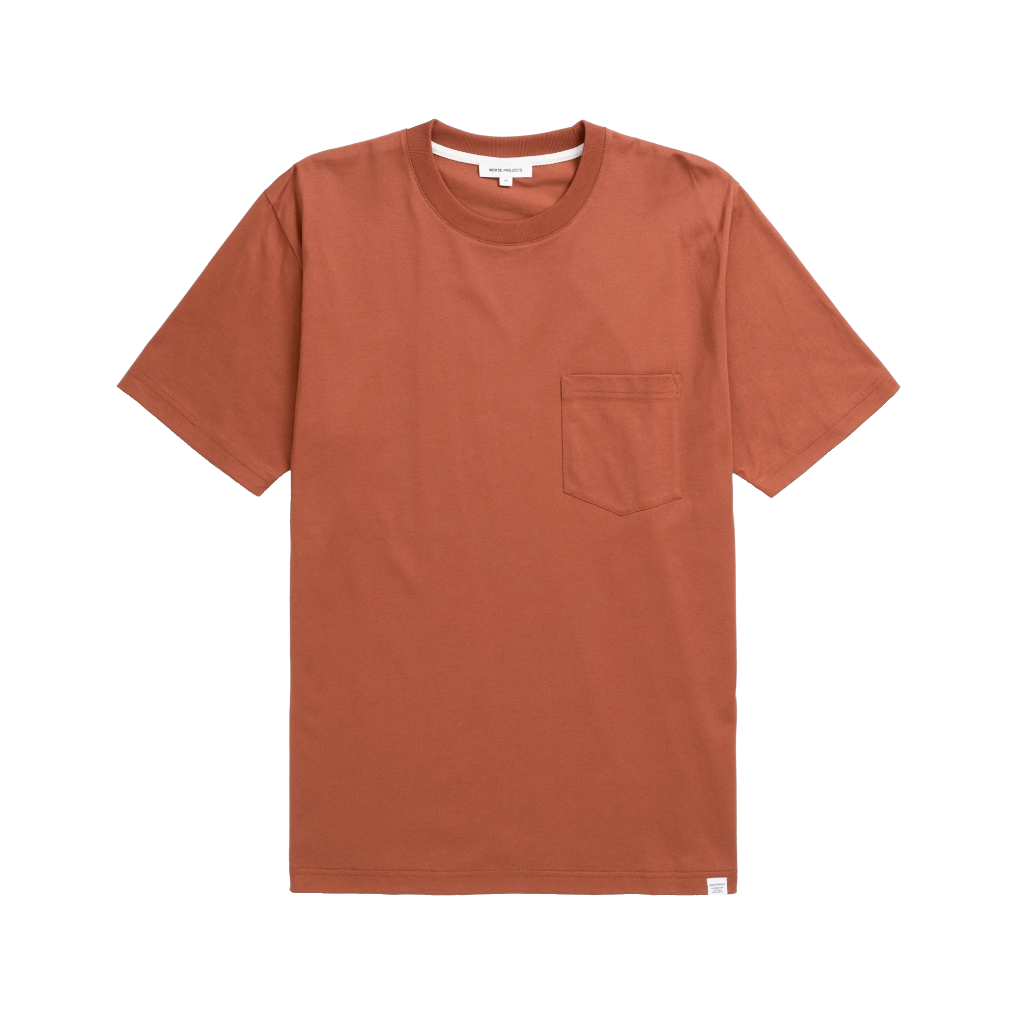 Norse Projects Johannes Pocket T-Shirt - Red Ochre