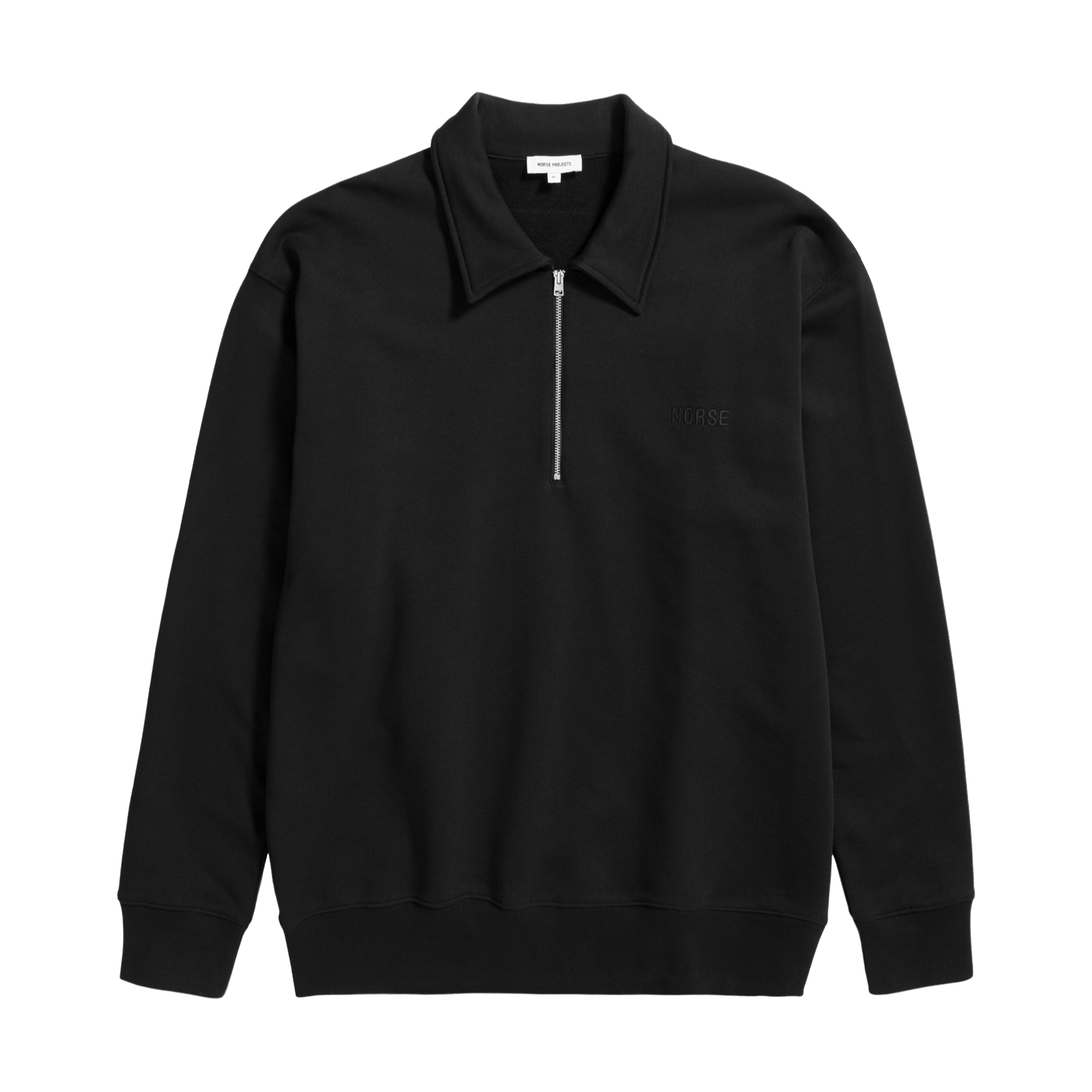 Norse Projects Ketel Norse Logo Half Zip - Black