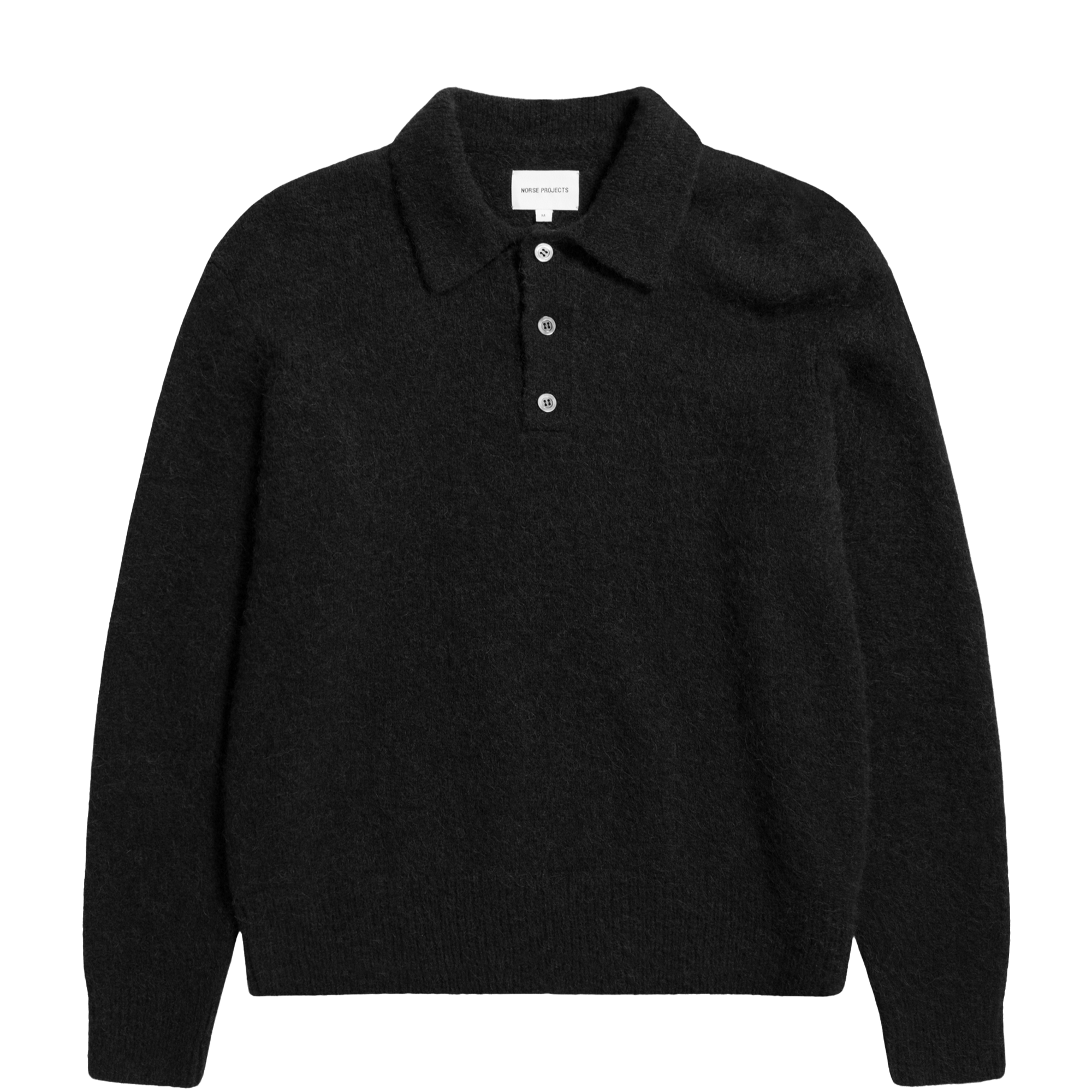 Norse Projects Rasmus Brushed Polo - Black