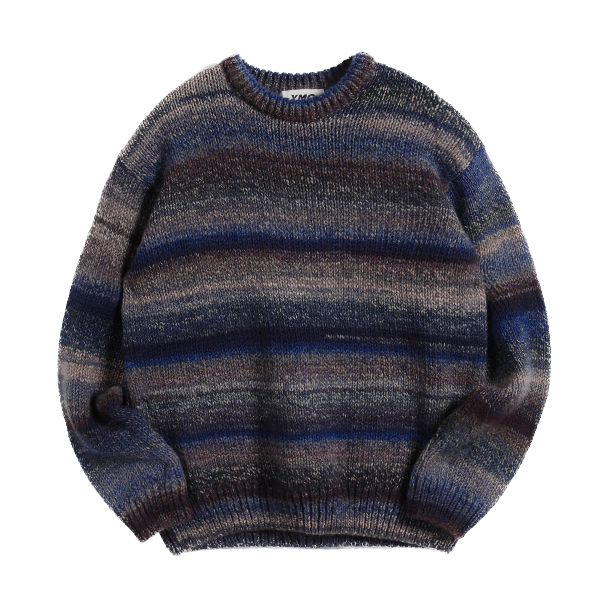 YMC Undertones Boxy Crew Knit - Blue