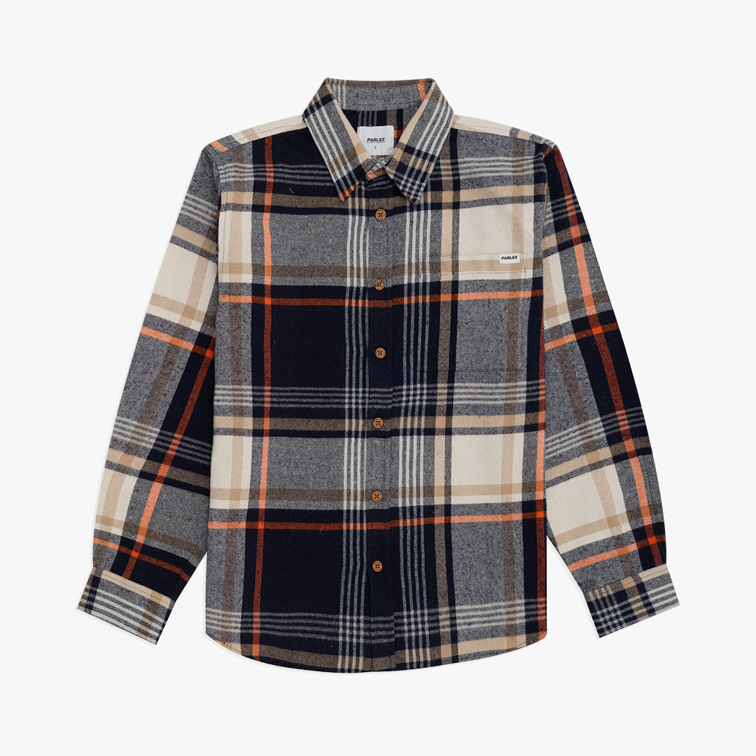 Parlez Rotan Check Shirt - Navy