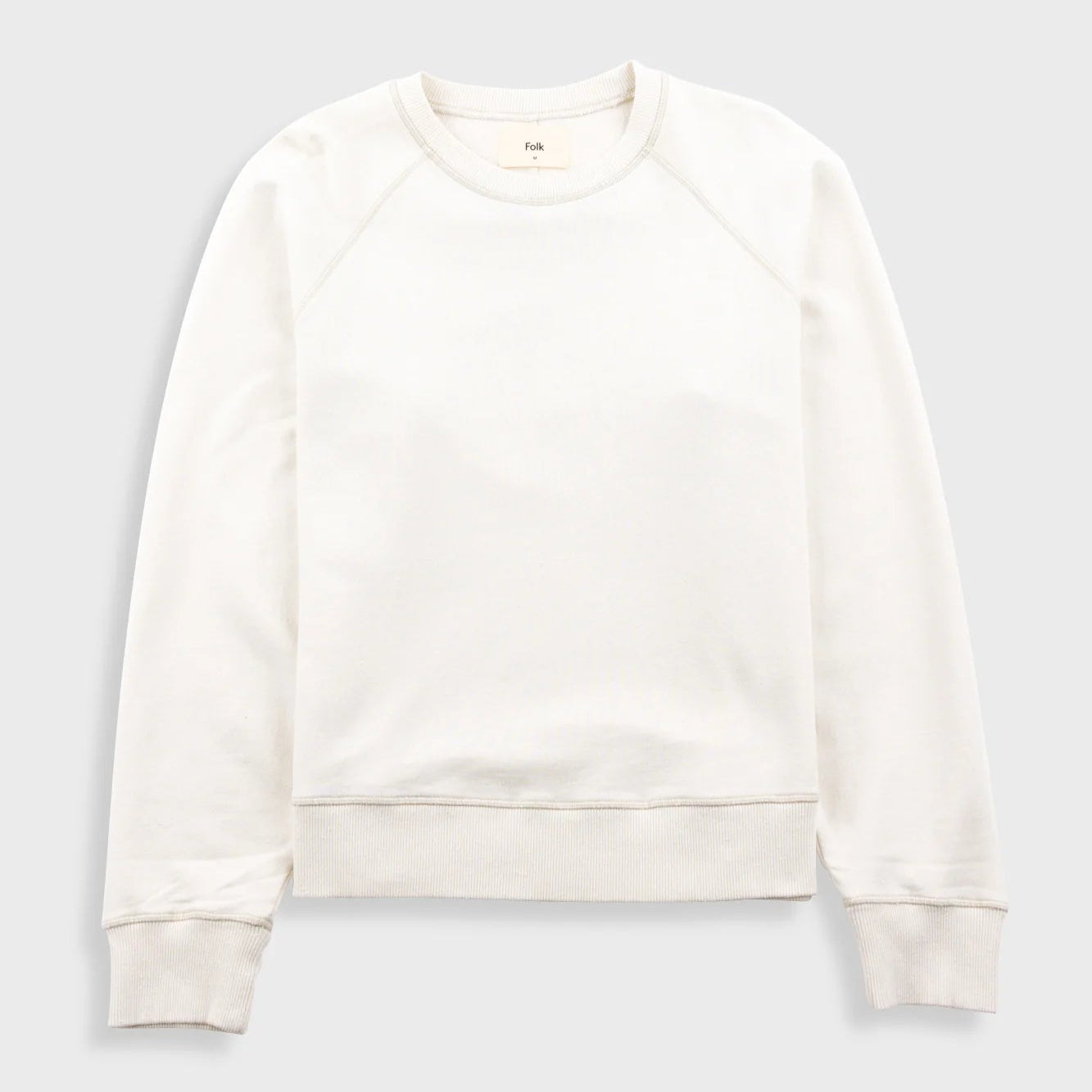 Folk Engineered Raglan Sweat - Ecru