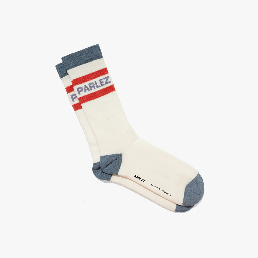 Parlez Strive Sock - White / China Blue