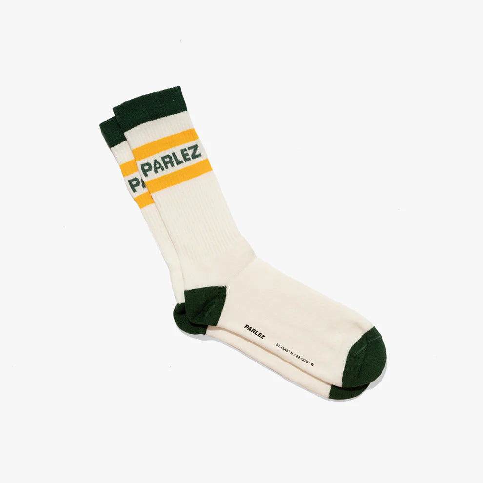 Parlez Strive Sock - White / Kelp Green