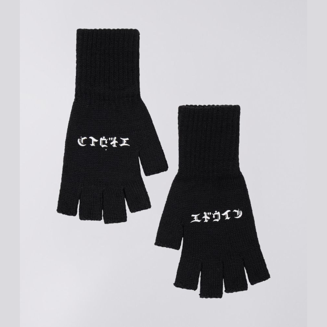 Edwin Knitted Mittens - Black