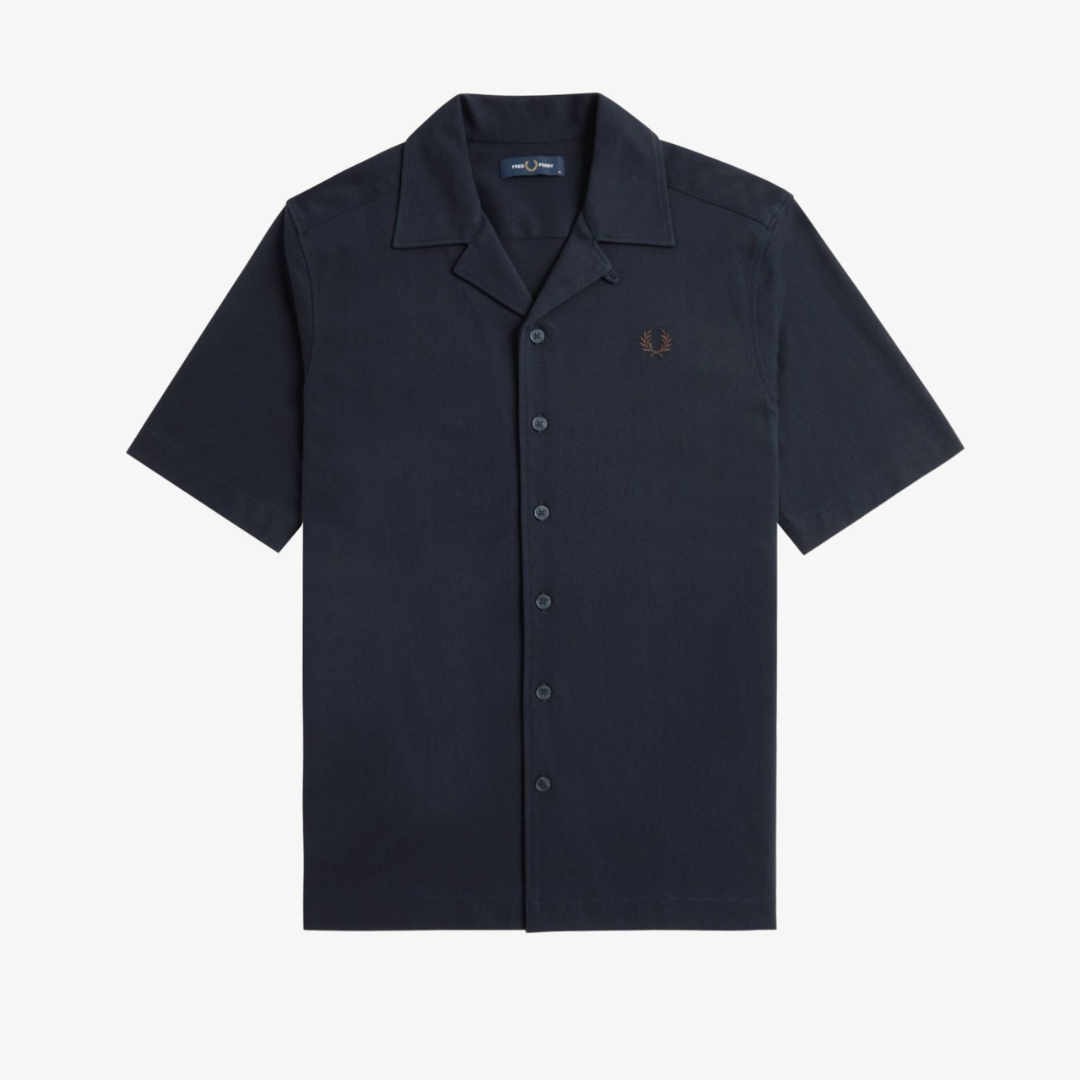 Fred Perry Compress Mesh Shirt - Navy