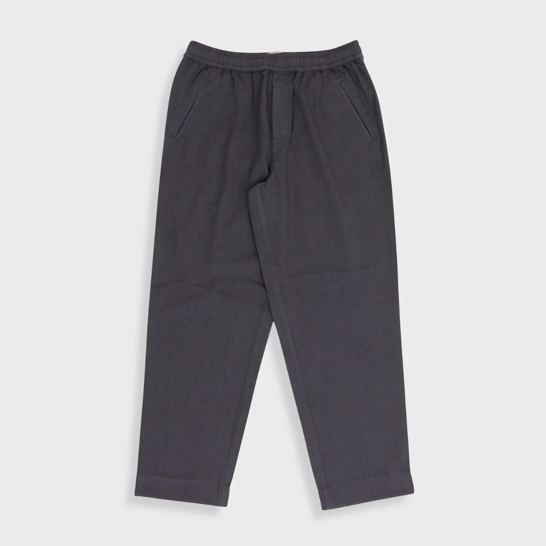 Folk Drawcord Assembly Pant - Soft Black Herringbone