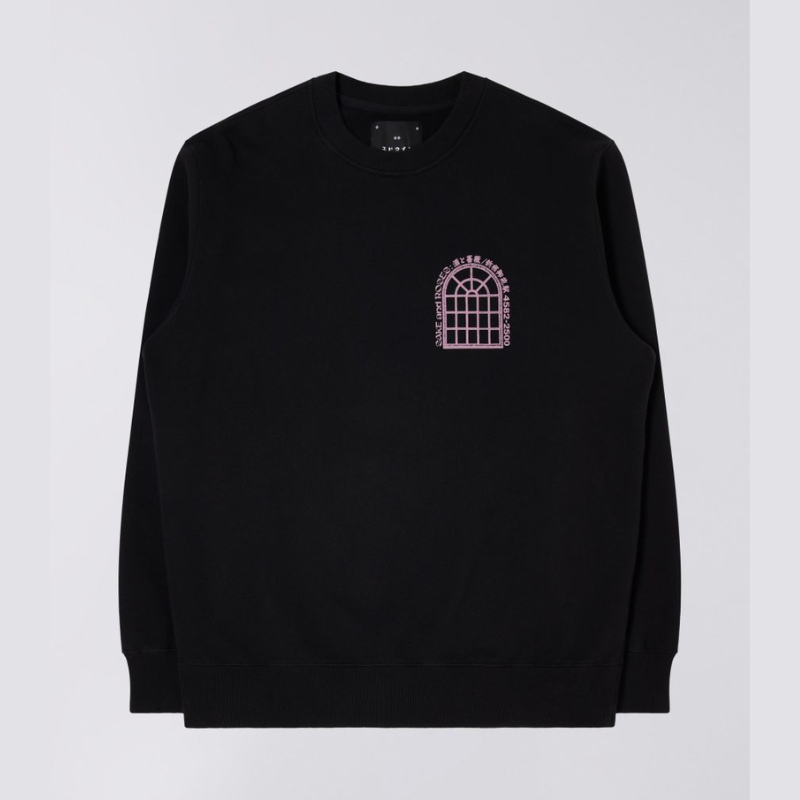 Edwin Sake & Roses Sweat - Black