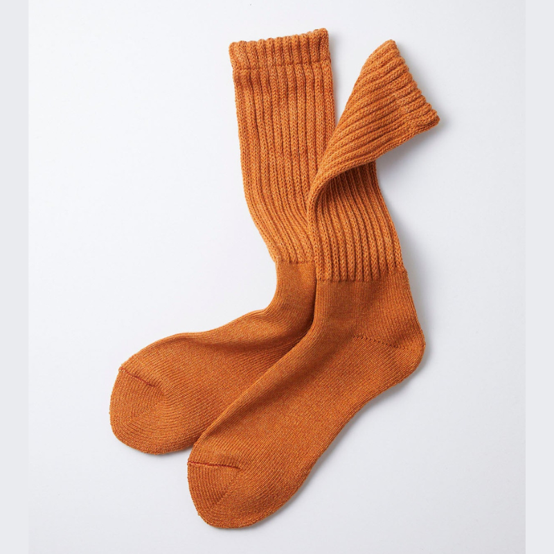 RoToTo Loose Pile Sock - Mix Orange