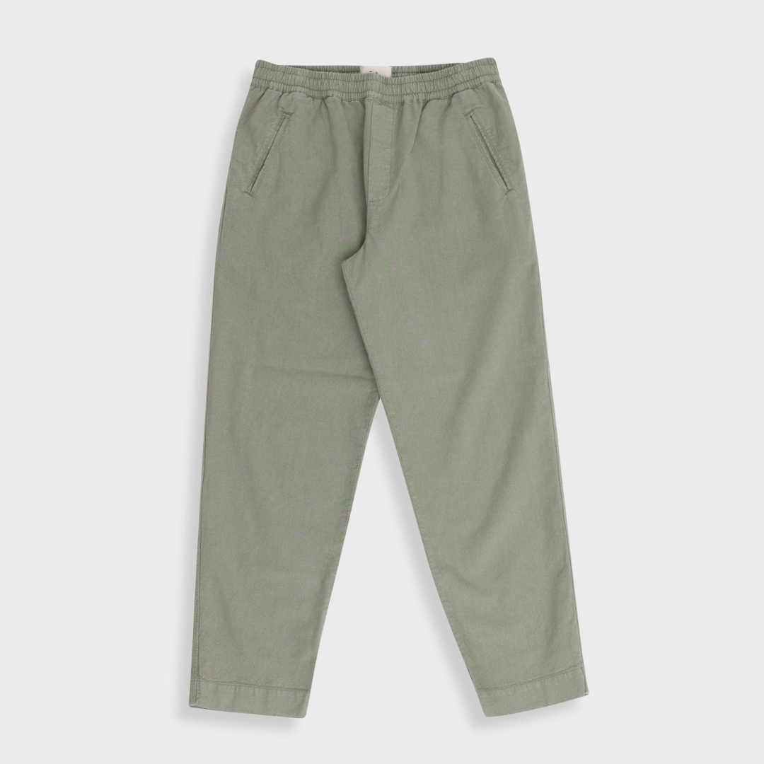 Folk Drawcord Assembly Pant - Sage Cotton Linen