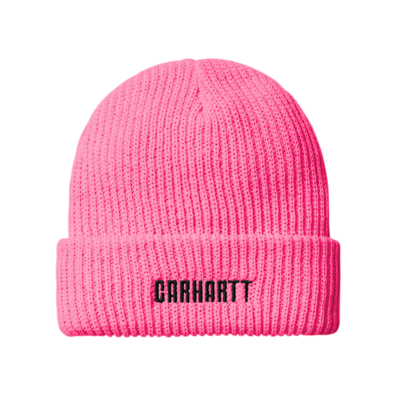 Carhartt WIP Industry Beanie - Lumo Pink / Black