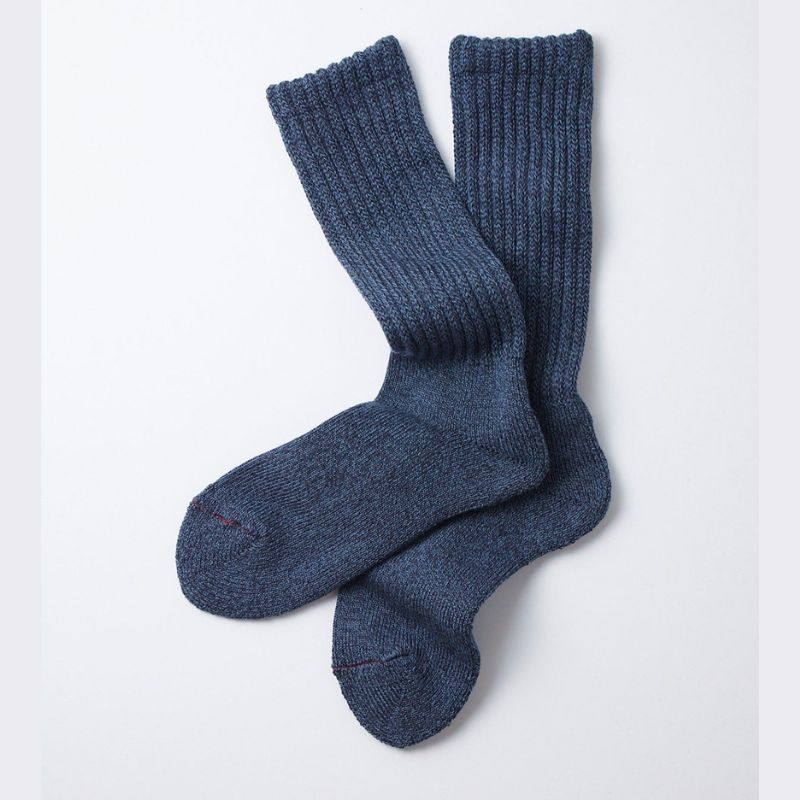 RoToTo Loose Pile Sock - Mix Navy