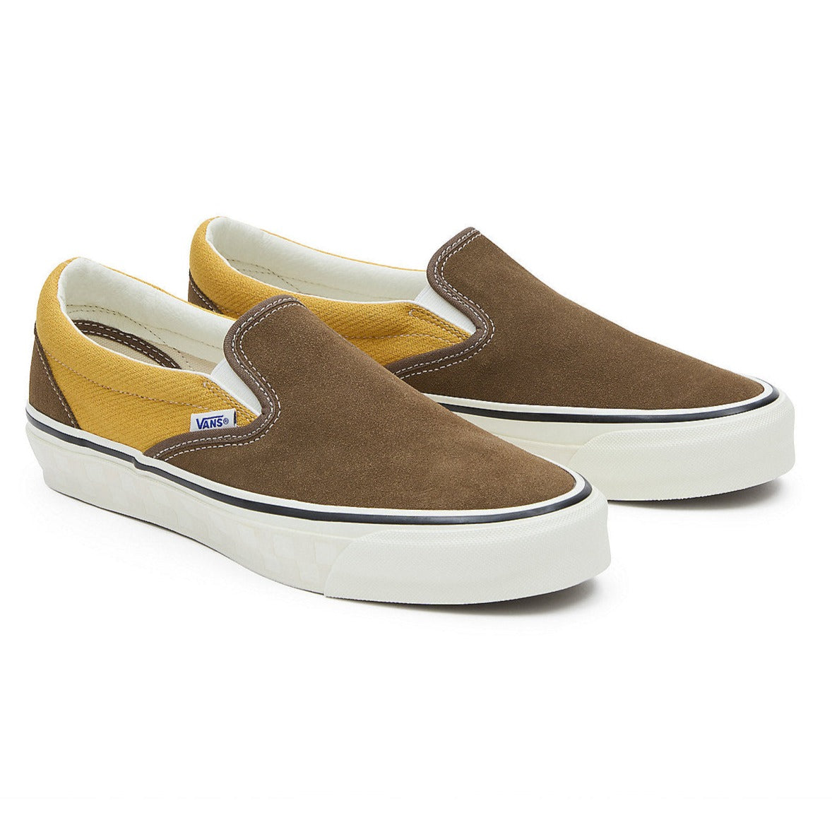 Brown slip on vans online