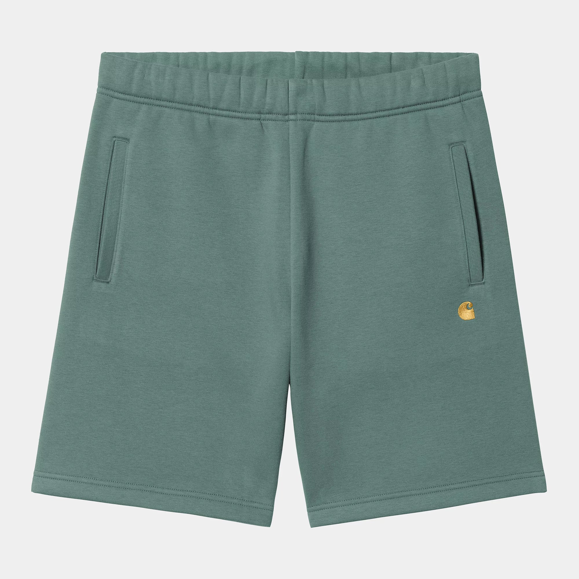 Carhartt WIP Chase Sweat Short - Silver Pine / Gold