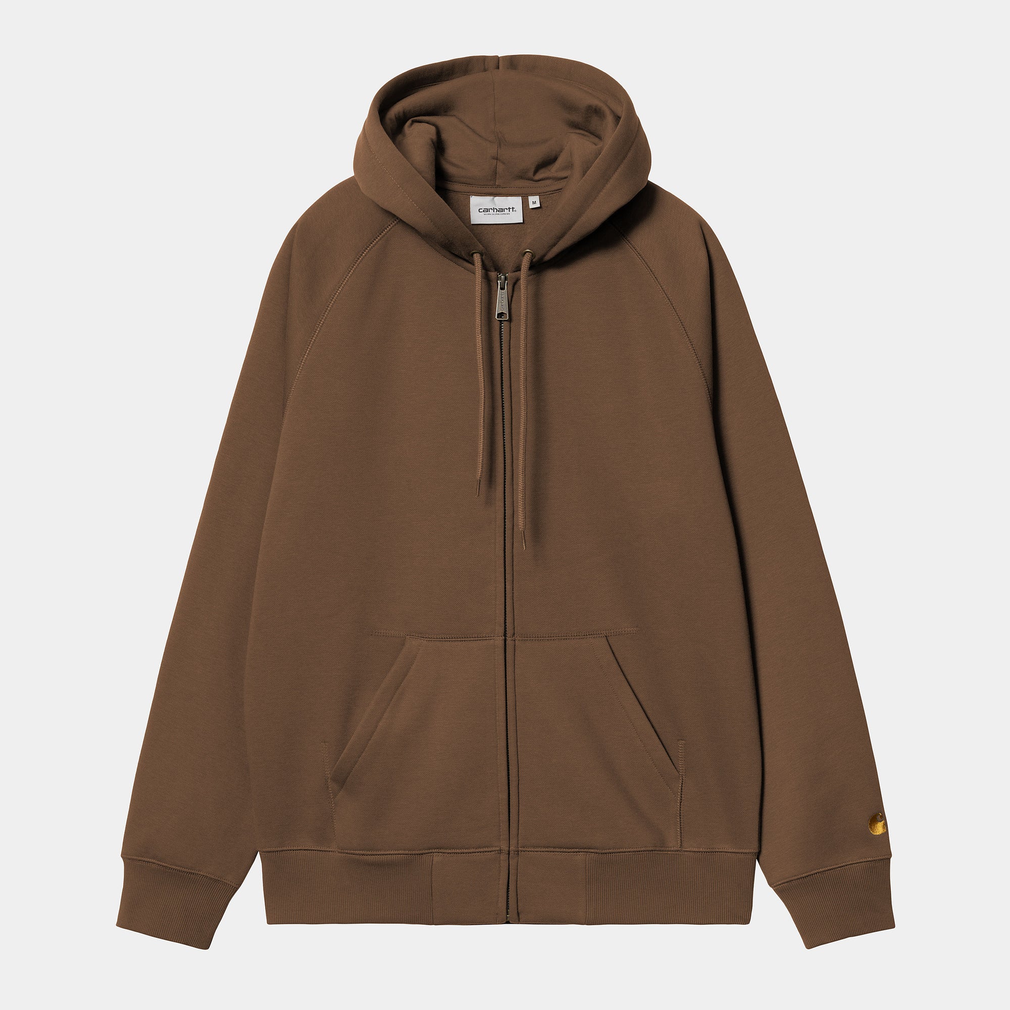 Carhartt WIP Hooded Chase Jacket - Chocolate / Gold