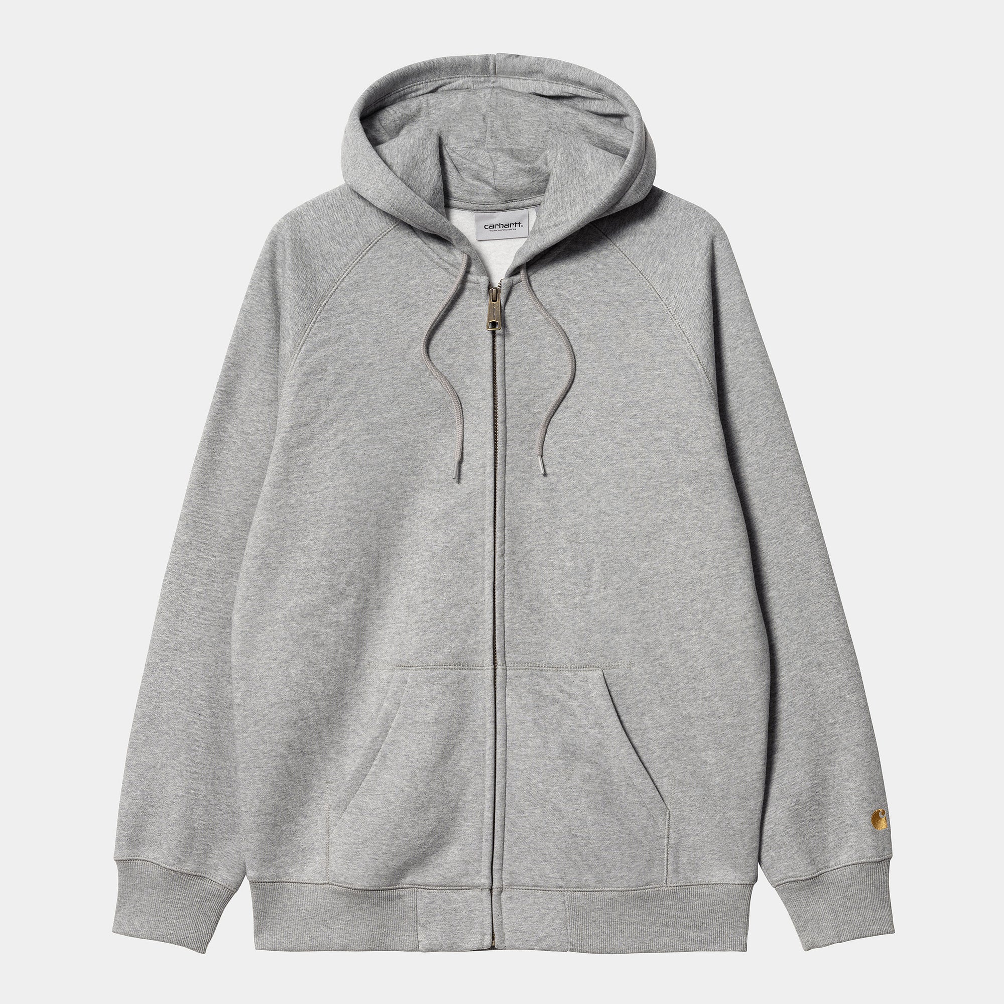 Carhartt WIP Hooded Chase Jacket - Grey Heather / Gold