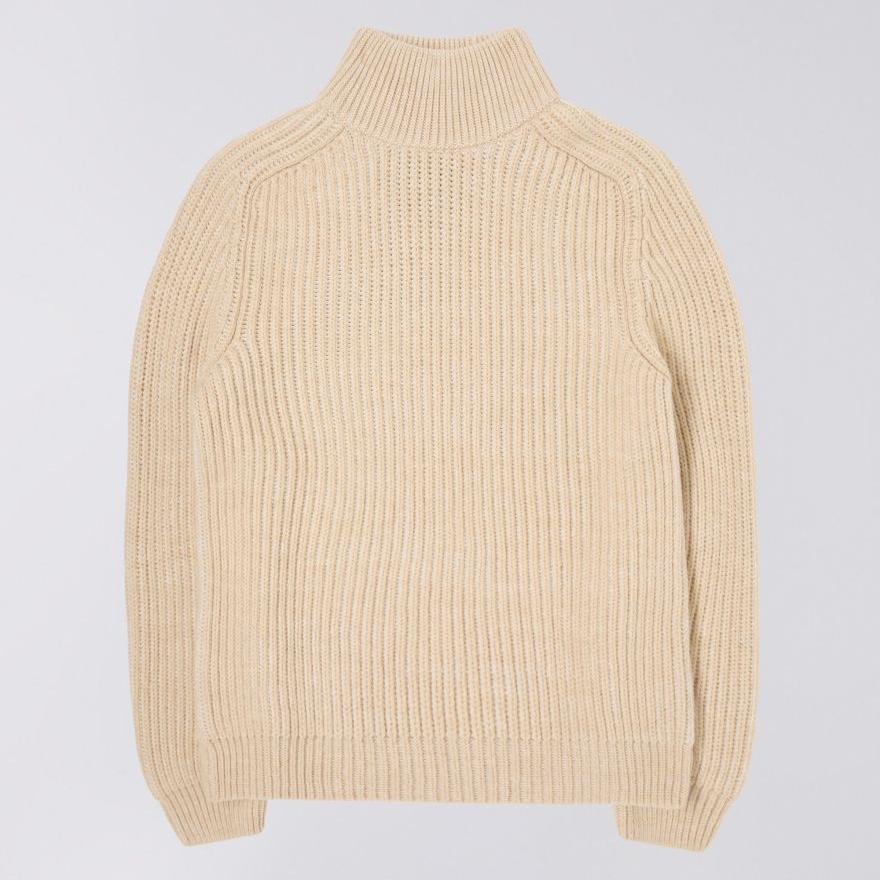 Edwin Roni High Collar Knit - Beige