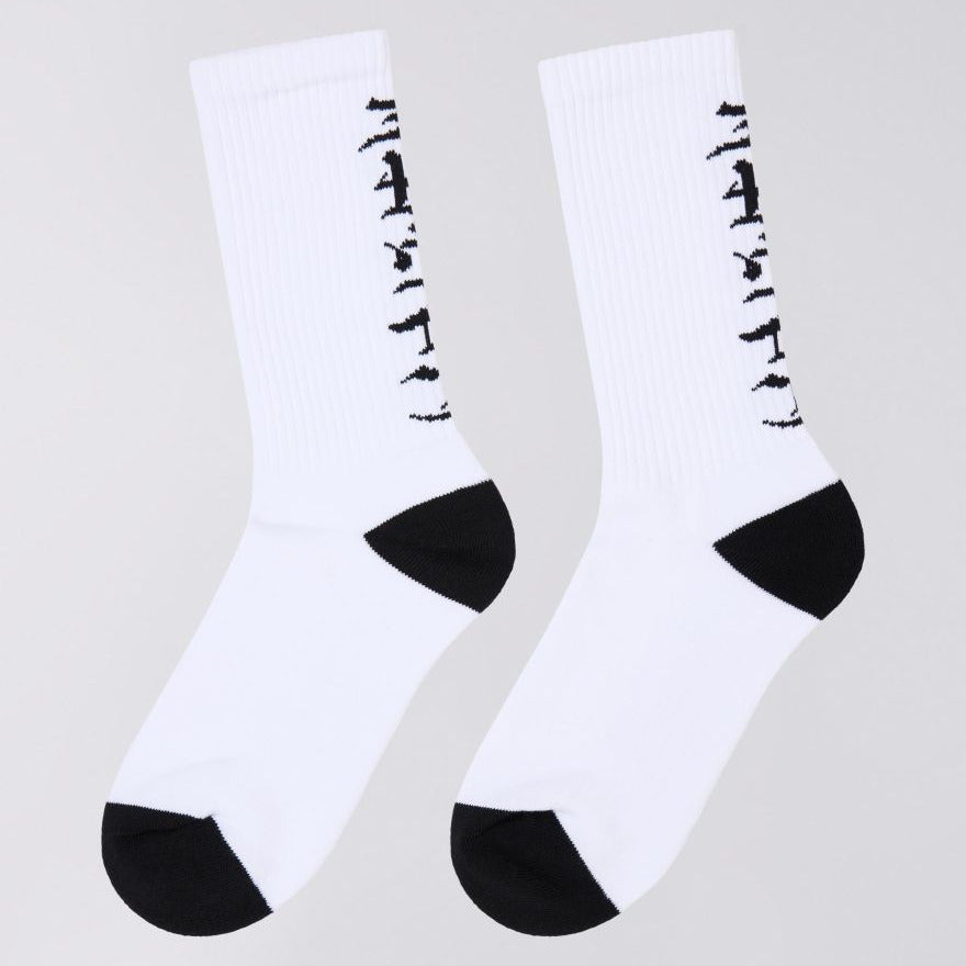 Edwin Gothic Socks - White