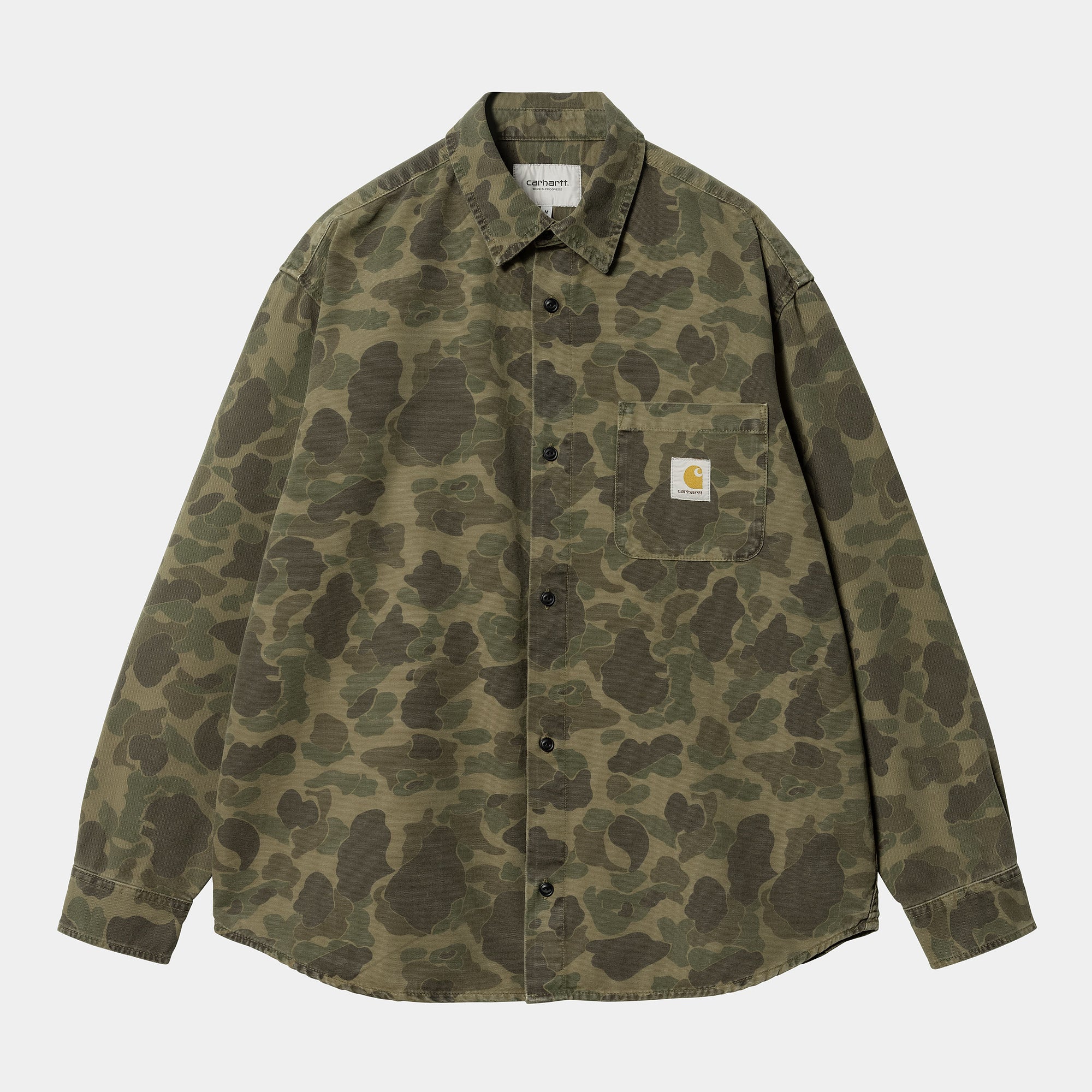 Carhartt WIP LS Duck Shirt - Camo Duck / Office Green