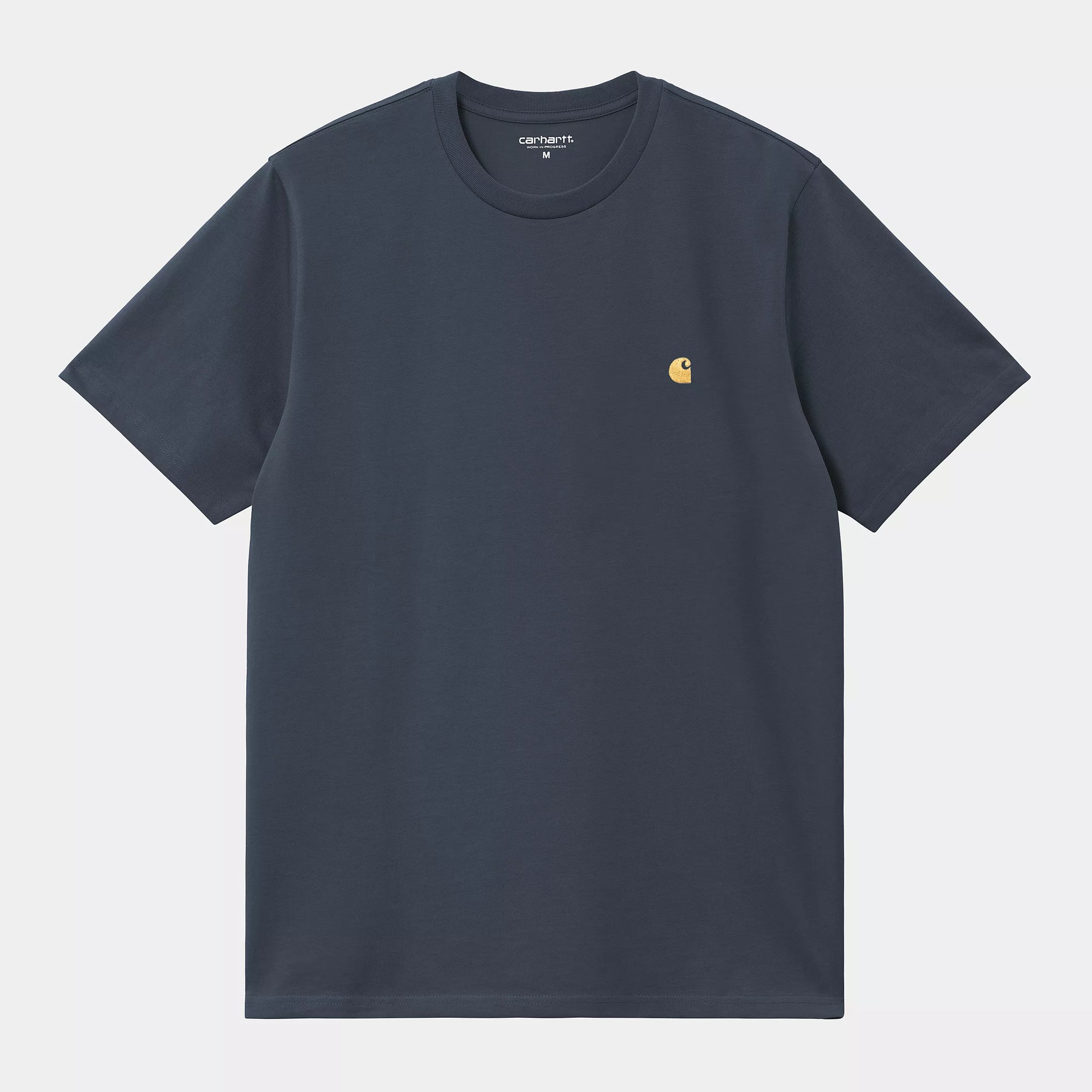 Carhartt WIP Chase T-Shirt - Dusky Blue / Gold