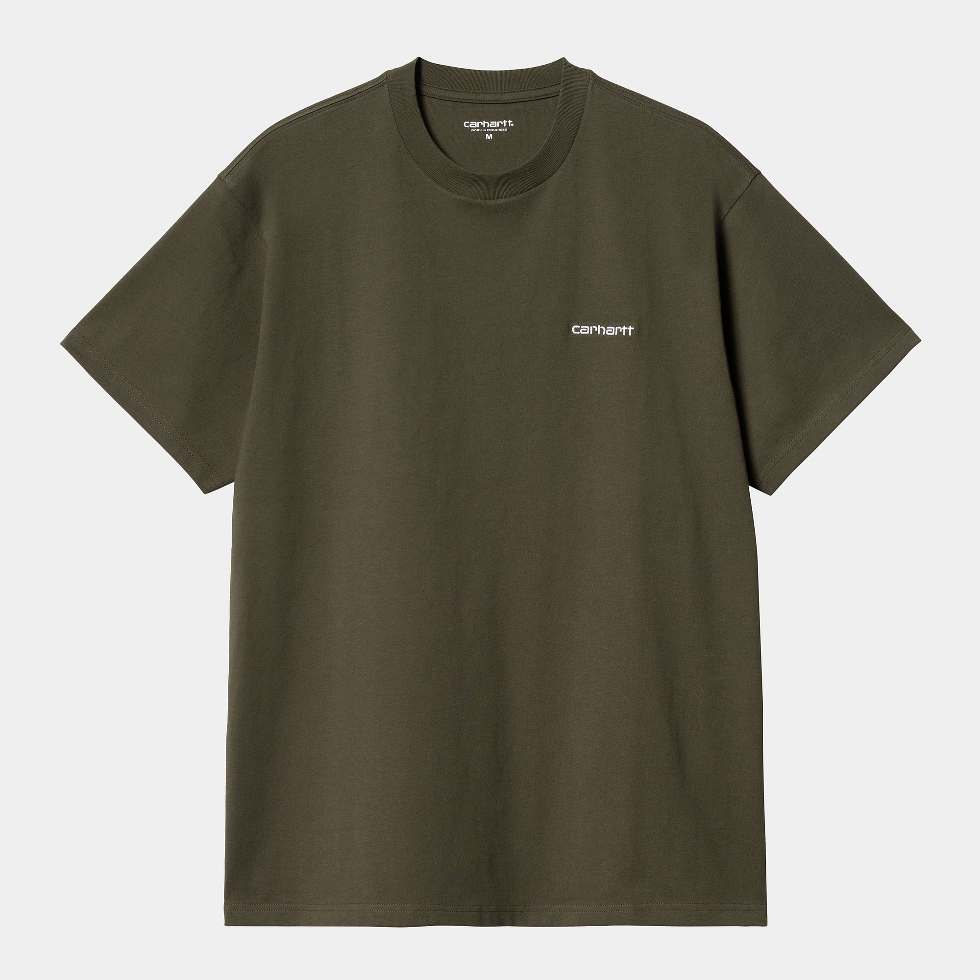 Carhartt WIP Script Embroidery T-Shirt - Cypress / White