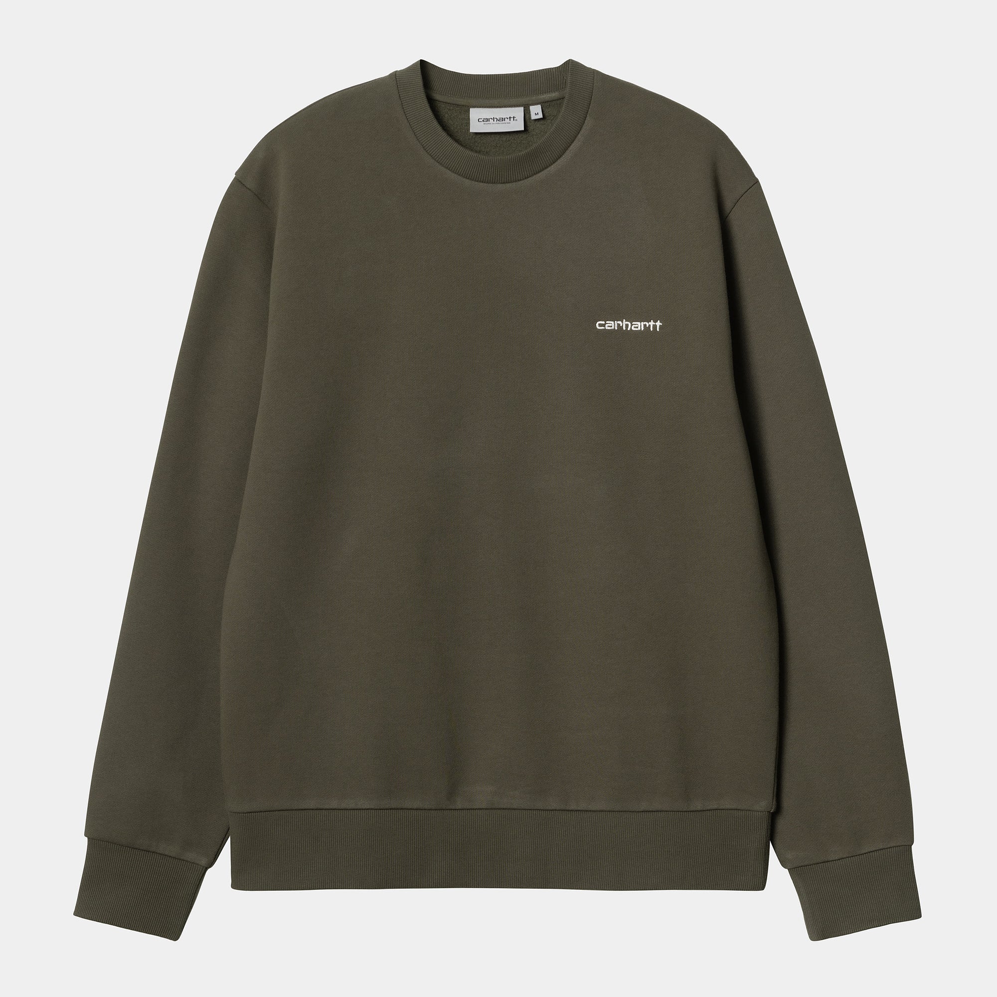 Carhartt WIP Script Embroidery Sweat - Cypress / White