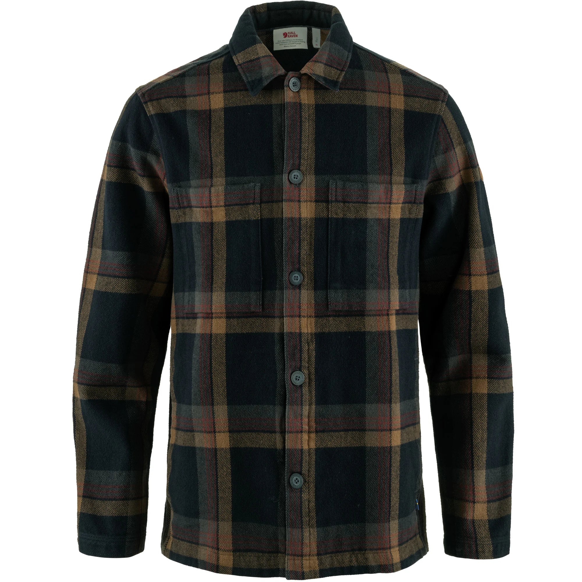 Fjallraven Singi Flannel Overshirt - Dark Navy / Wood