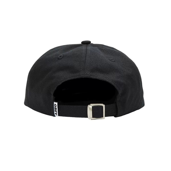 Buy the Obey Bold Twill 6 Panel - Black | Jingo Clothing