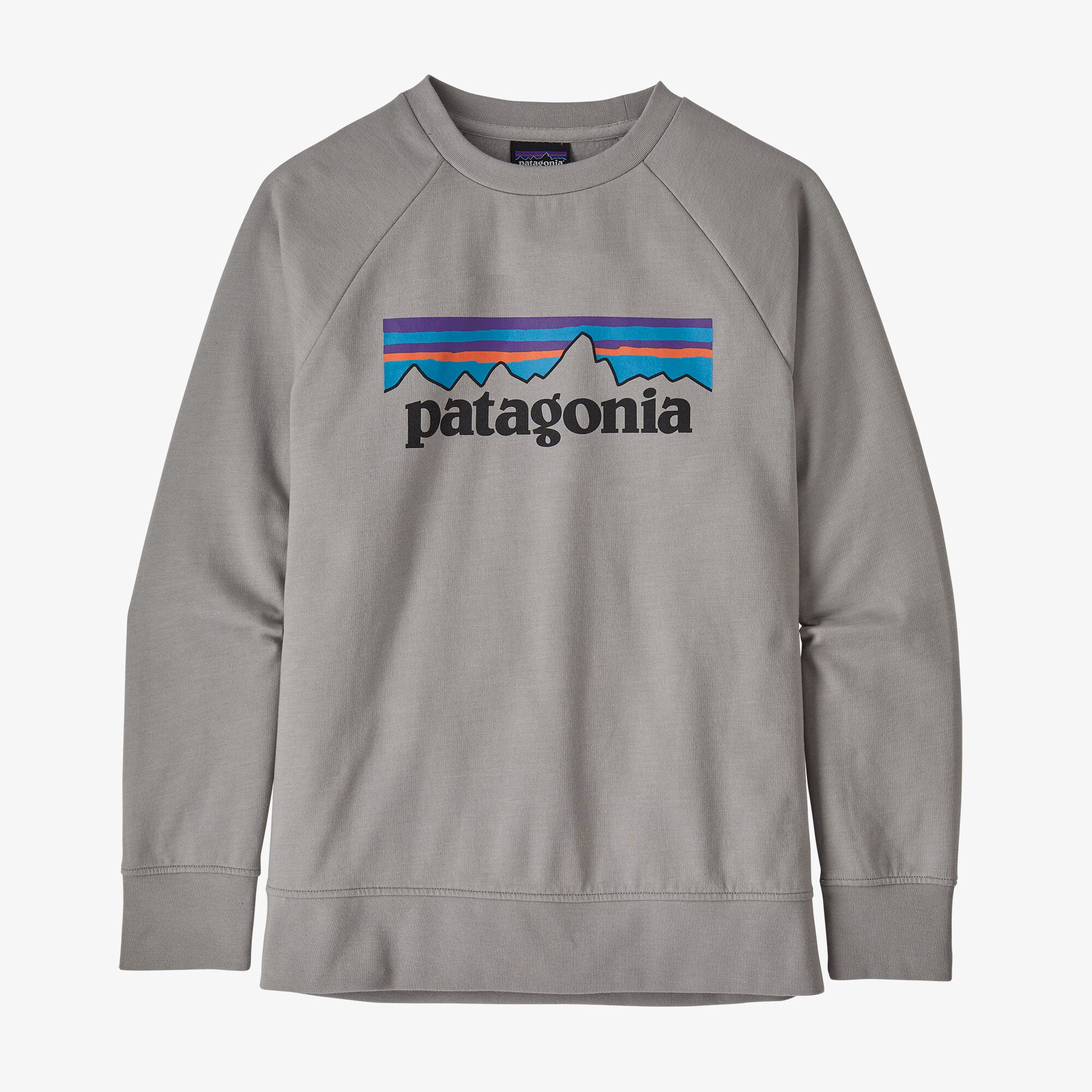 Buy the Patagonia Baby LW Crew Sweatshirt P 6 Logo Drifter Grey Jingo Clothing