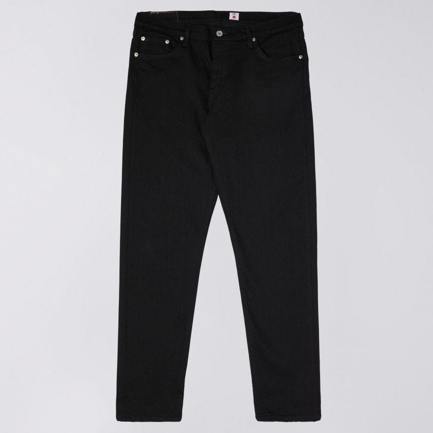 Buy the Edwin Regular Tapered - Black Rinsed | Jingo Clothing