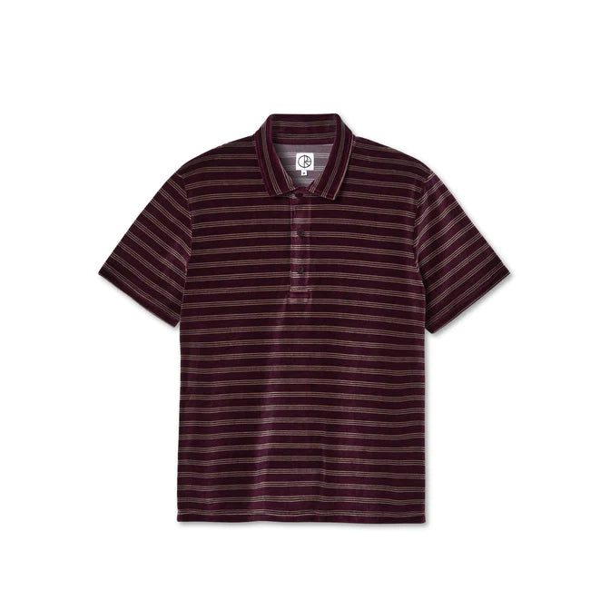 Polar Skate Velour Polo Shirt - Wine