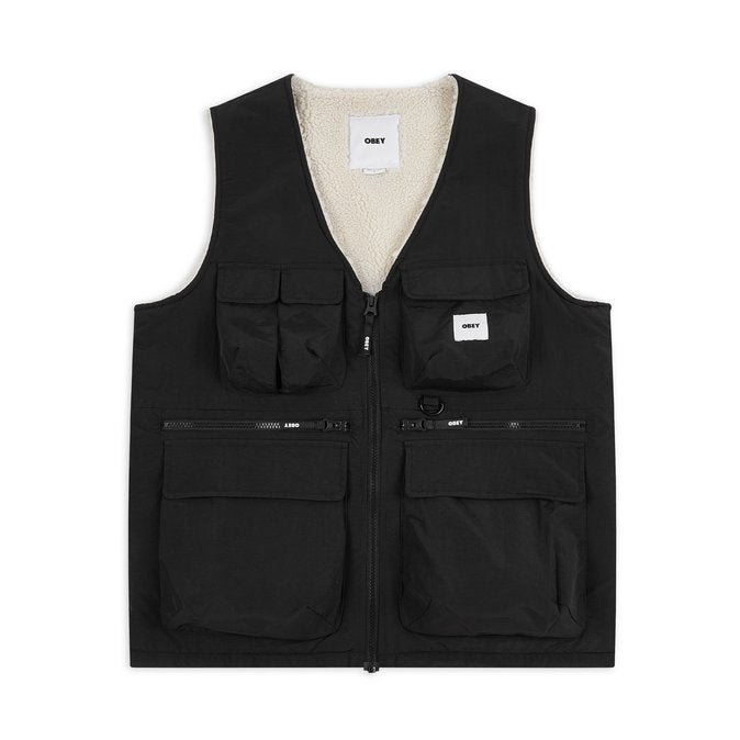 Buy the Obey External Vest Black Jingo Clothing